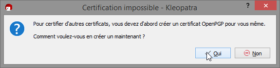 création clefs démarrage kleo